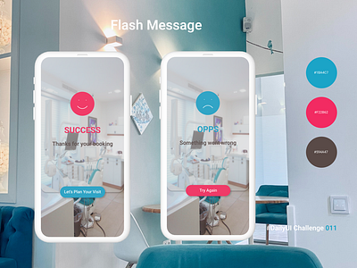 Flash Message (success/error messages) by Christine Chang on Dribbble
