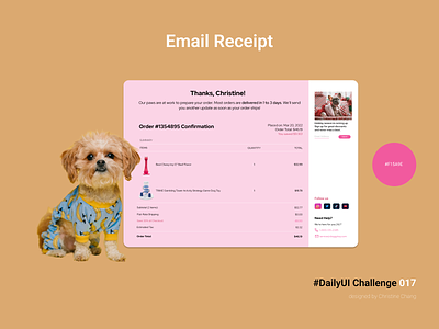 Email Receipt branding dailyui dailyuichallenge desktop email emailreceipt figma order orderconfirmation receipt