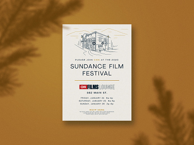 CNN Films Sundance 2020 Invite illustration invite park city sundance film festival