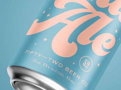 Ale beer beer branding can design fermentation mockup typogaphy