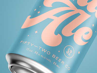 Ale beer beer branding can design fermentation mockup typogaphy