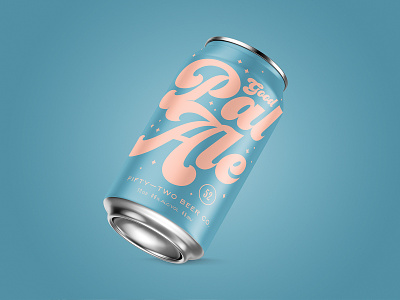 Good Pal Ale beer branding can design fermentation mockup typography vintage