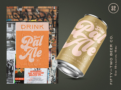 Drink Good Pal Ale bag beer beer branding branding can design fermentation mockup packaging poster typography vintage
