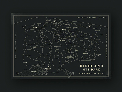 Highland MTB Park Trail Map downhill map mountain mountain bike new hampshire trail map wayfinding