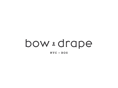 Bow and Drape ampersand custom typography fashion logo type