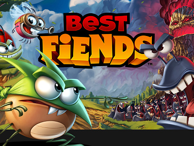 Best Fiends Logo with Key Art best fiends ios logo mobile games seriously digital entertainment