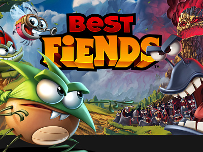 Best Fiends Logo with Key Art