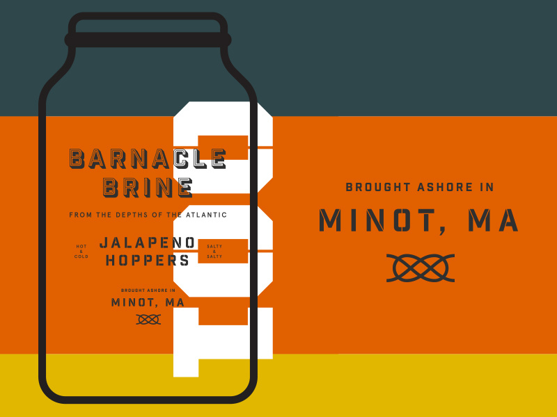 Barnacle Brine Packaging pickles ocean beer packaging label atlantic industrial branding buoy