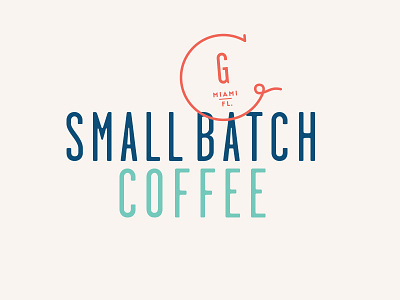 Small Batch branding coffee florida g logo miami small batch stamp