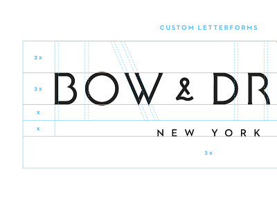 Bow & Drape Custom Letterforms bow and drape branding custom letterforms custom type fashion logo new york
