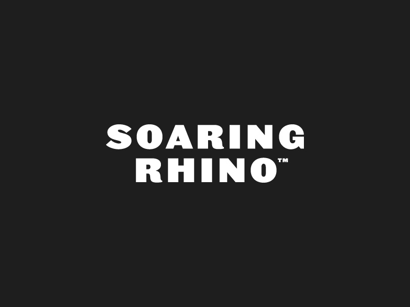 Soaring Rhino Typography board games games mobile rhino soaring typography brand development branding