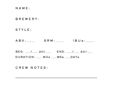 Log Book abv beer flight log log book military records typography