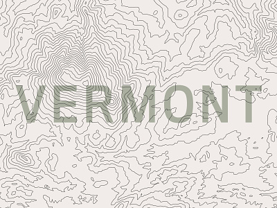 Vermont map snow state topographic topography vermont