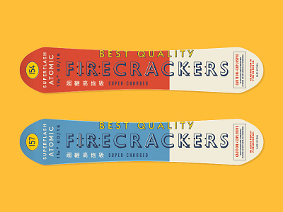 Superflash Firecrackers firecracker fireworks shred snow snowboard typography vintage winter