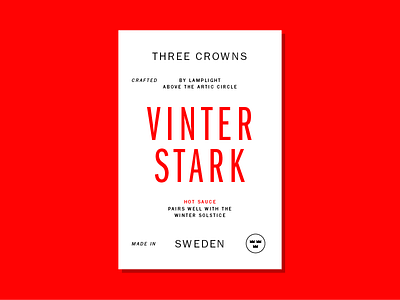 Winter Stark hand crafted hot sauce peppers sweden three crowns winter