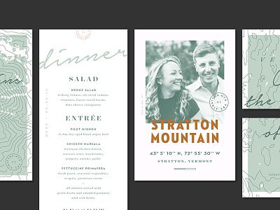 1 Year! map mountain stationary stratton topography wedding