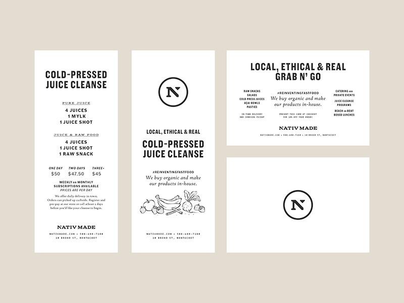 Juice Cleanse and Leave Behind Cards cold press beverage food photography packaging logo brand branding