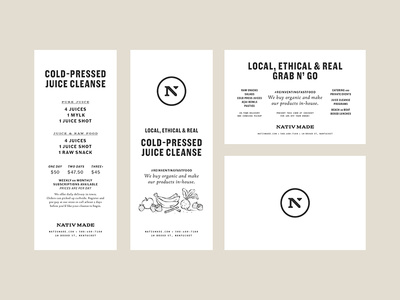 Juice Cleanse and Leave Behind Cards