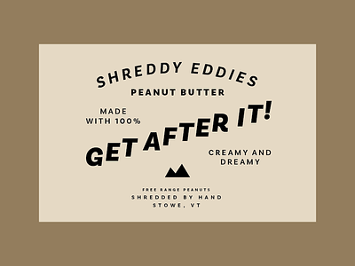 Shreddy Eddies branding monday madness packaging peanut butter shred type type challenge