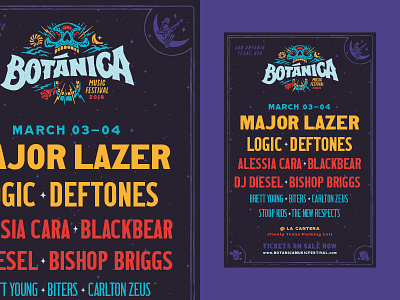 Botánica Poster botanica branding illustration music music festival poster san antonio texas typography