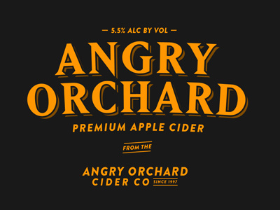 Angry Orchard Typography cider packaging typography