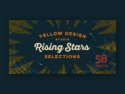 MyFonts Rising Stars black friday camping fonts forest hiking myfonts typography woods