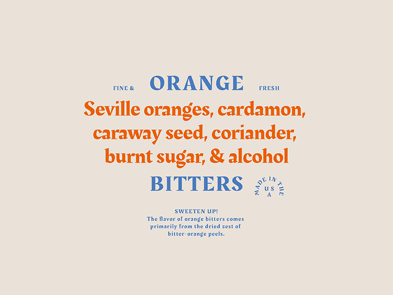 BSDS Challenge No. 3: Orange + Rakkas typography orange bitters alcohol challenge bsdsthunderdome bsds