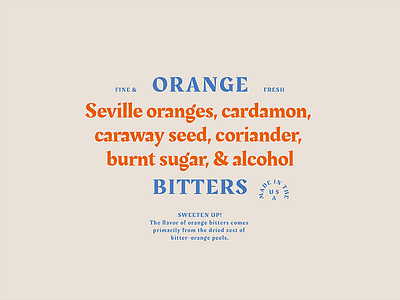 BSDS Challenge No. 3: Orange + Rakkas alcohol bitters bsds bsdsthunderdome challenge orange typography