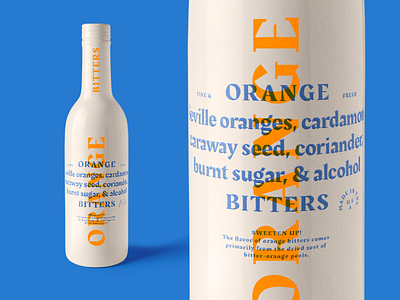 Bitters Mockup alcohol bitters bsds bsdsthunderdome challenge orange typography