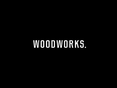 Woodworks chamfer custom type typography wood woodworking