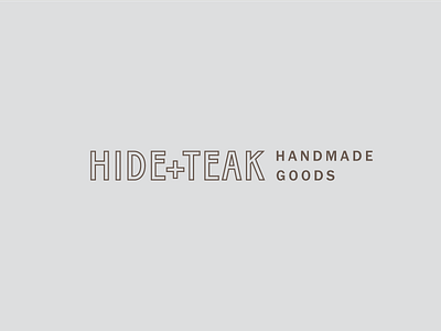 Hide + Teak Logo handmade leather leather goods logo