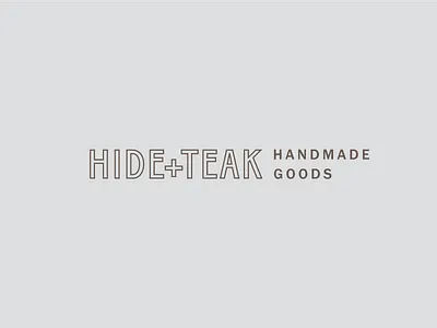 Hide + Teak Logo handmade leather leather goods logo