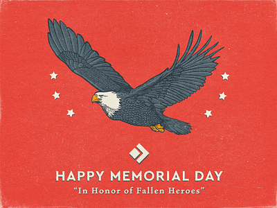 Memorial Day Graphic america art bald eagle design enga.ge holiday illustration memorial day retro stars textures