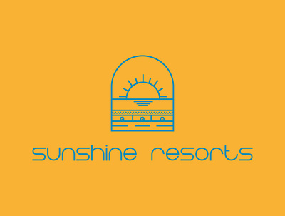 Sunshine Resorts branding design graphic design illustration logo vector
