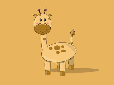 Gerry animals cute design figma flat giraffe graphic design illustration