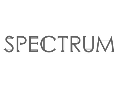 Spectrum lettering logo typography vector