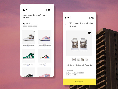 Nike online shop re-desing