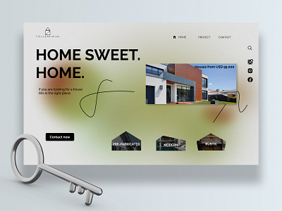 Web design to buy or rent houses. design illustration ui ux web