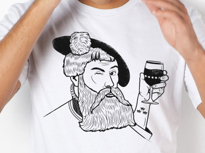 Gustav Vasa Tee andreas knutsson design gustav vasa illustration king made in the now mitn swedish t shirt tee