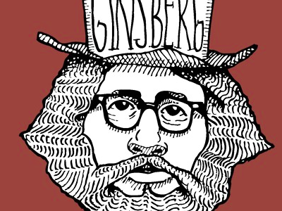 Ginsberg beat drawing illustration