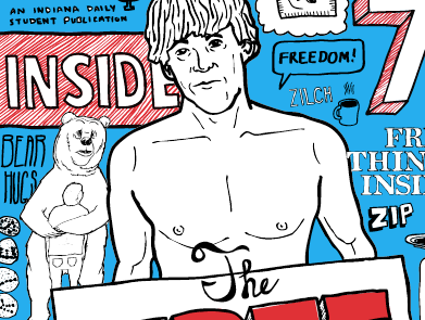 Inside Magazine 'Free' Issue cover hand drawn illustration magazine