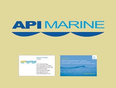 API Marine Logo and Business Card Branding