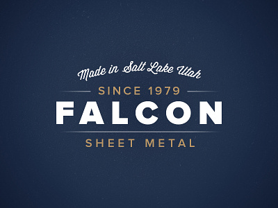 Falcon Sheet Metal branding logo metal vintage