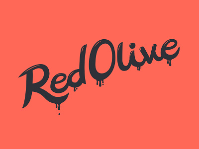 Red Olive Lettering custom type hand drawn hand lettering lettering type typography