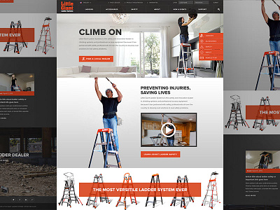 Little Giant Ladders icons ladders orange responsive turtles web website