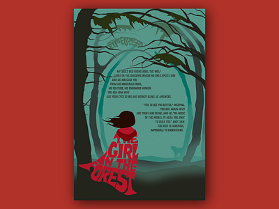 Illustrative Poster Design - The Girl in the Forest graphic design illustration layout layout design poster poster design print design typography vector
