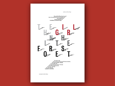 Typographic Poster Design - The Girl in the Forest design graphic design illustration poster poster design print design typographic layout typography
