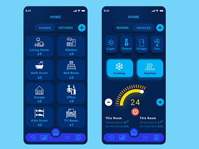 Home Conditioning Mobile App Design