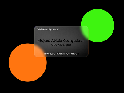 Design Foundation Membership Card branding card design glassy card design graphic design interactive design ui ui design uiux uiux design user interface design ux design