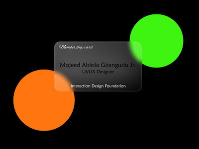 Design Foundation Membership Card